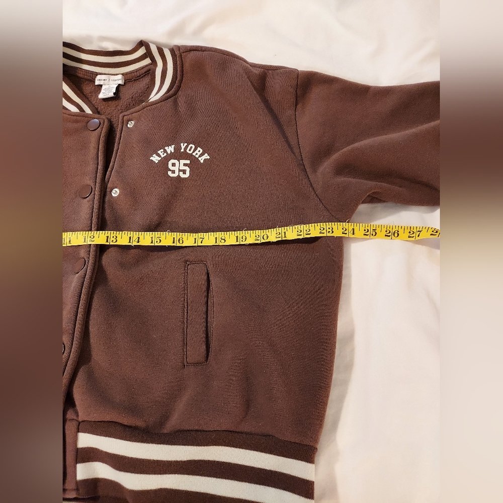 Better Togerher New York 95 Chocolate Brown Knit Bomber Jacket - Picture 4 of 7